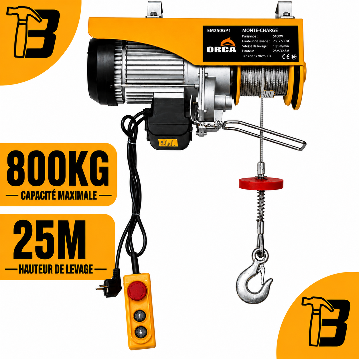 MONTE CHARGE EHT-800(25) 1350W ORCA